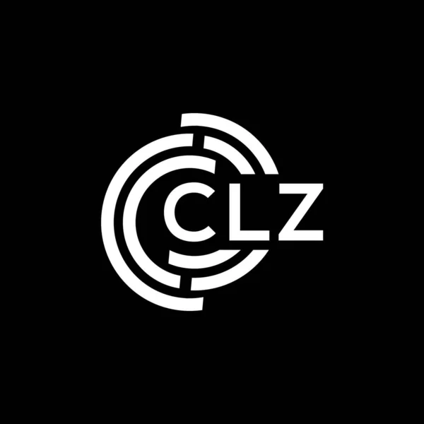 Clz Carta Logotipo Design Fundo Preto Clz Iniciais Criativas Conceito — Vetor de Stock
