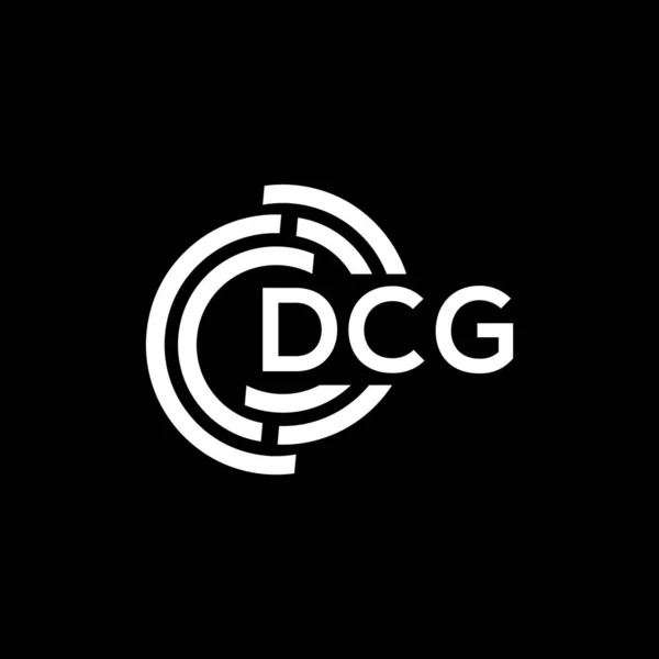ブラックを基調としたDcgレターロゴデザイン Dcgクリエイティブイニシャルレターロゴコンセプト Dcgレターデザイン — ストックベクタ