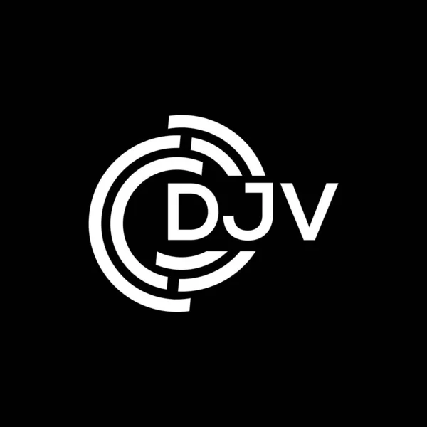 Djv Betűlogó Tervezés Fekete Háttérrel Djv Kreatív Monogramja Betűlogó Koncepció — Stock Vector