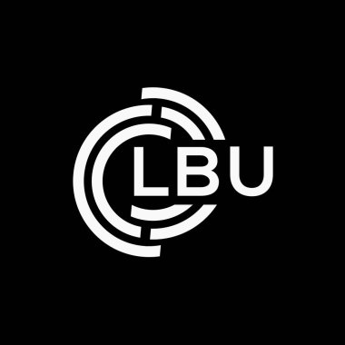 LBU harfli logo tasarımı. LBU yaratıcı harf logosu. LBU vektör tasarımı..