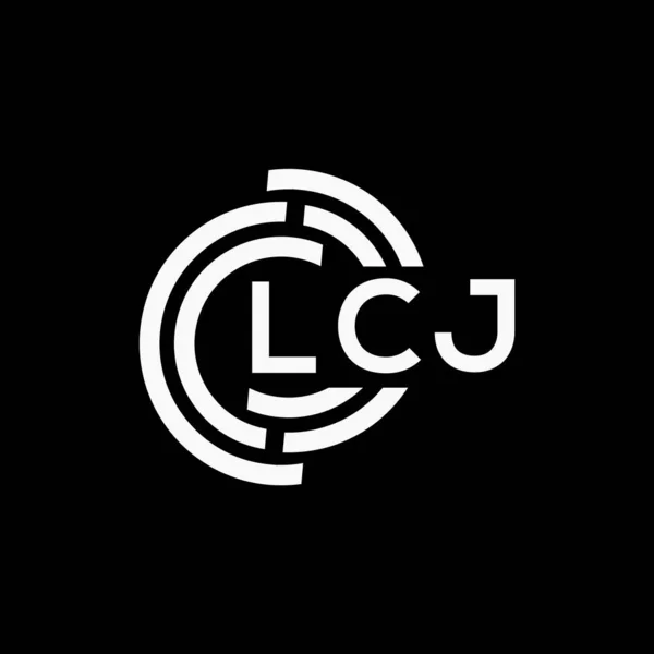 Lcj Letter Logo Design Black Background Lcj Creative Initials Letter — Stock Vector