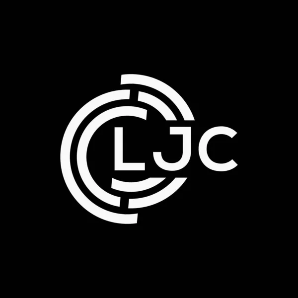 Ljc Letter Logo Design Black Background Ljc Creative Initials Letter — Stock Vector