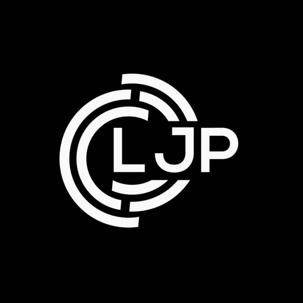 Ljp Letter Logo Design Black Background Ljp Creative Initials Letter — Stock Vector