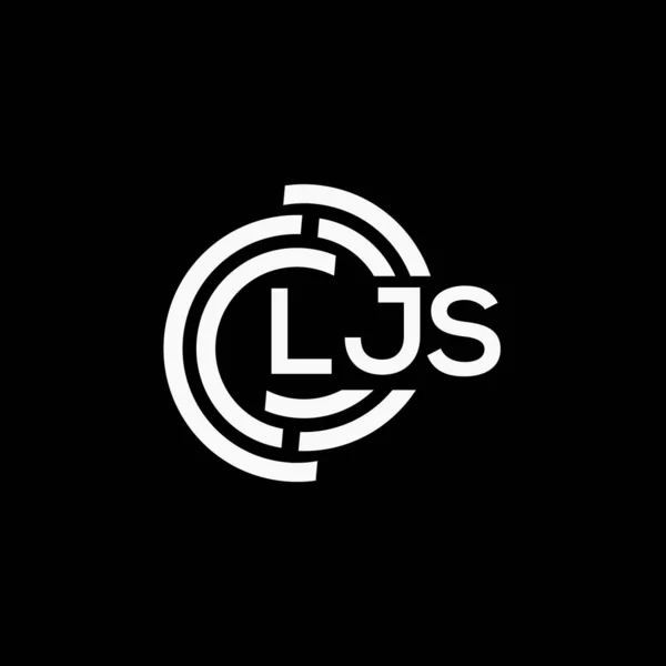 Ljs Letter Logo Design Black Background Ljs Creative Initials Letter — Stock Vector