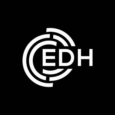 Siyah arka planda EDH harf logosu tasarımı. EDH yaratıcı harflerin baş harfleri logo kavramı. EDH harf dizaynı. EDH harf logosu tasarımı siyah arkaplanda. EDH yaratıcı harflerin baş harfleri logo kavramı. EDH harf tasarımı.
