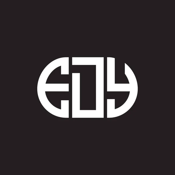 Edy Brev Logotyp Design Svart Bakgrund Edy Kreativa Initialer Brev — Stock vektor