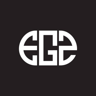 Siyah arkaplanda EGZ harf logosu tasarımı. EGZ yaratıcı harf logosu konsepti. EGZ harf tasarımı.