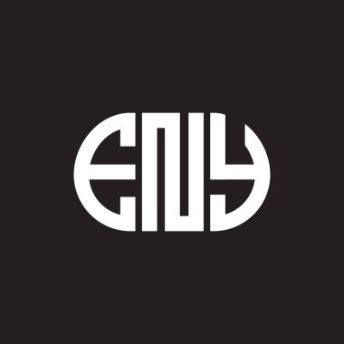 ENY harfi logo tasarımı siyah arka planda. ENY yaratıcı harfler logosu konsepti. ENY harf tasarımı.