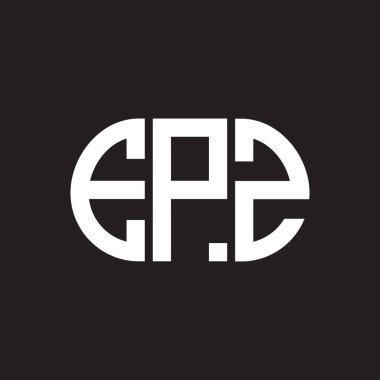 Siyah arkaplanda EPZ harf logosu tasarımı. EPZ yaratıcı harflerin baş harfleri logo kavramı. EPZ harf tasarımı.