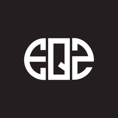 Siyah arkaplanda PrintEQZ harf logosu tasarımı. EQZ yaratıcı harflerin baş harfleri logo kavramı. EQZ harf tasarımı.