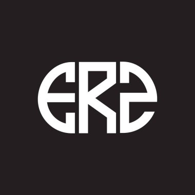 Siyah arka planda ERZ harfi logo tasarımı. ERZ yaratıcı harflerin baş harfleri logo kavramı. ERZ harf tasarımı.