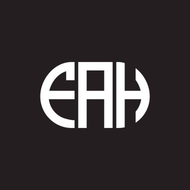 FAH harfi logo tasarımı siyah arka planda. FAH yaratıcı harfler logosu konsepti. FAH harf tasarımı.