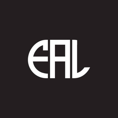 Siyah arka planda FAL harf logosu tasarımı. FAL yaratıcı harfler logosu konsepti. FAL harf tasarımı.