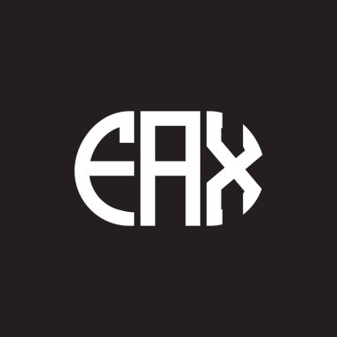 Siyah arka planda faks harfli logo tasarımı. Faks yaratıcı harfler logosu konsepti. Faks harf tasarımı.