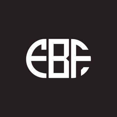 Siyah arka planda FBF harf logosu tasarımı. FBF yaratıcı harflerin baş harfleri logo kavramı. FBF harf tasarımı.