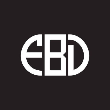 Siyah arka planda FBD harf logosu tasarımı. FBD yaratıcı harflerin baş harfleri logo konsepti. FBD harf tasarımı.