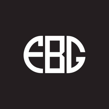 Siyah arka planda FBG harf logosu tasarımı. FBG yaratıcı harflerin baş harfleri logo kavramı. FBG harf tasarımı.