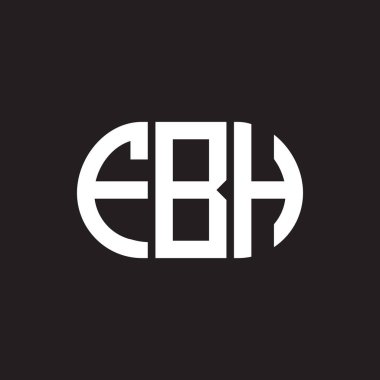 Siyah arka planda BHF harf logosu tasarımı. FBH yaratıcı harflerin baş harfleri logo konsepti. BHF harf tasarımı.