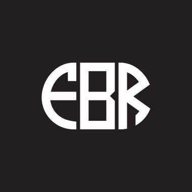 Siyah arka planda FBR harf logosu tasarımı. FBR yaratıcı harflerin baş harfleri logo kavramı. FBR harf tasarımı.