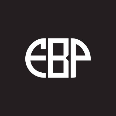 Siyah arka planda FBP harfi logo tasarımı. FBP yaratıcı harflerin baş harfleri logo kavramı. FBP harf tasarımı.