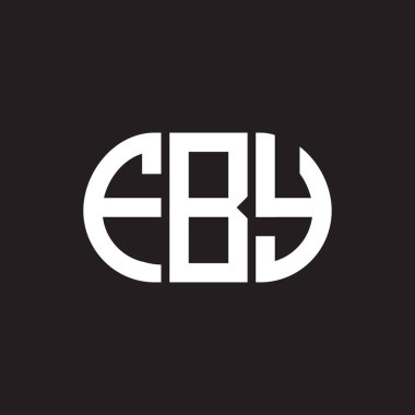 Siyah arka planda FBY harfi logo tasarımı. FBY yaratıcı harflerin baş harfleri logo kavramı. FBY harf tasarımı.