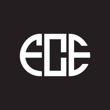 FCE harfi logo tasarımı siyah arkaplan üzerine. FCE yaratıcı harflerin baş harfleri logo kavramı. FCE harf tasarımı.