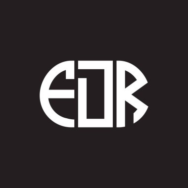 FDR harf logo tasarımı siyah arka planda. FDR yaratıcı harflerin baş harfleri logo kavramı. FDR harf tasarımı.