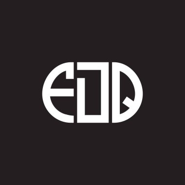 Siyah arka planda FDQ harf logosu tasarımı. FDQ yaratıcı harflerin baş harfleri logo kavramı. FDQ harf tasarımı.