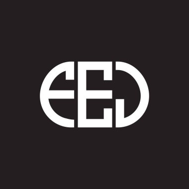 Siyah arka planda FEJ harfi logo tasarımı. FEJ yaratıcı harflerin baş harfleri logo konsepti. FEJ mektup tasarımı.