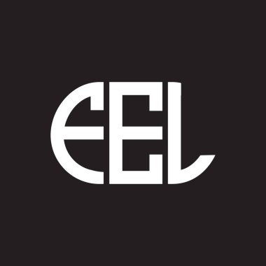 Siyah arkaplanda FEL harf logosu tasarımı. FEL yaratıcı harfler logosu konsepti. FEL harf tasarımı.