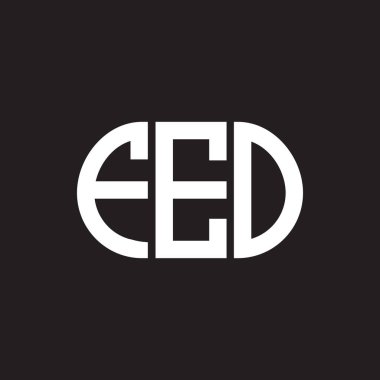 Siyah arka planda FEO harfi logosu tasarımı. FEO yaratıcı harflerin baş harfleri logo kavramı. FEO harf tasarımı.