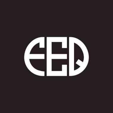 Siyah arka planda FEQ harf logosu tasarımı. FEQ yaratıcı harflerin baş harfleri logo kavramı. FEQ harf tasarımı.