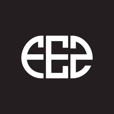 Siyah arka planda FEZ harf logosu tasarımı. FEZ yaratıcı harflerin baş harfleri logo konsepti. FEZ harf tasarımı.