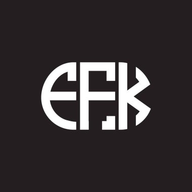 Siyah arka planda FFK harf logosu tasarımı. FFK yaratıcı harflerin baş harfleri logo kavramı. FFK harf tasarımı.