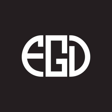 Siyah arka planda FGD harf logosu tasarımı. FGD yaratıcı harflerin baş harfleri logo kavramı. FGD harf tasarımı.