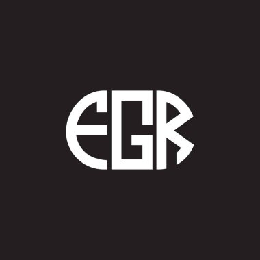 Siyah arka planda FGR harf logosu tasarımı. FGR yaratıcı harflerin baş harfleri logo kavramı. FGR harf tasarımı.
