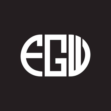 Siyah arka planda FGW harf logosu tasarımı. FGW yaratıcı harflerin baş harfleri logo kavramı. FGW harf tasarımı.