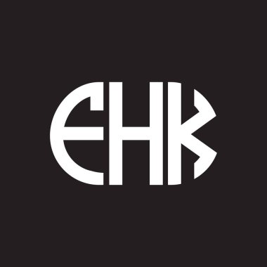 Siyah arka planda FHK harf logosu tasarımı. FHK yaratıcı harflerin baş harfleri logo kavramı. FHK harf tasarımı.