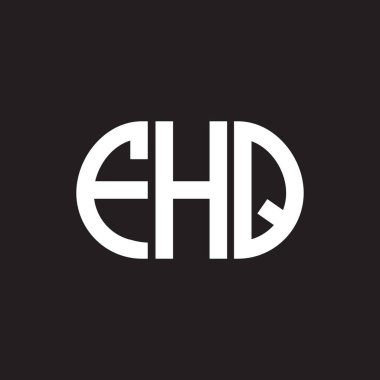 Siyah arka planda FHQ harf logosu tasarımı. FHQ yaratıcı harflerin baş harfleri logo kavramı. FHQ harf tasarımı.