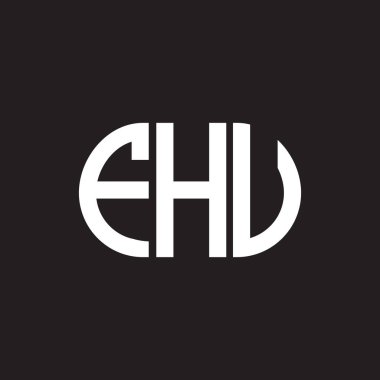 Siyah arkaplanda FHV harf logosu tasarımı. FHV yaratıcı harflerin baş harfleri logo kavramı. FHV harf tasarımı.