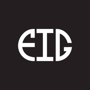 Siyah arkaplanda FIG harfi logo tasarımı. FIG yaratıcı harf logosu konsepti. FIG harf tasarımı.