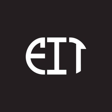 FIT harfi logo tasarımı siyah arka planda. FIT yaratıcı harfler logosu konsepti. FIT harf tasarımı.