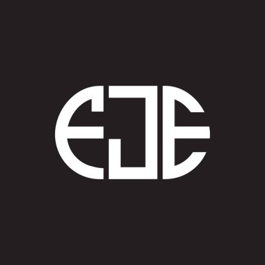 Siyah arka planda FJE harf logosu tasarımı. FJE yaratıcı harflerin baş harfleri logo kavramı. FJE harf tasarımı.