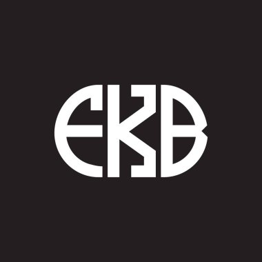Siyah arkaplanda FKB harfi logo tasarımı. FKB yaratıcı harflerin baş harfleri logo kavramı. FKB harf tasarımı.