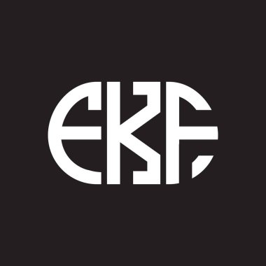 Siyah arka planda FKF harf logosu tasarımı. FKF yaratıcı harflerin baş harfleri logo kavramı. FKF harf tasarımı.