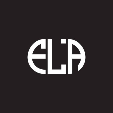 FLA harf logosu tasarımı siyah arka planda. FLA yaratıcı harfler logosu konsepti. FLA harf tasarımı.