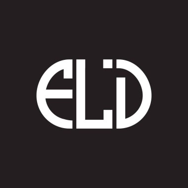 Siyah arkaplanda eski harf logosu tasarımı. Eski yaratıcı harflerin baş harfleri logo konsepti. Düz harf tasarımı.