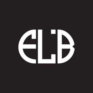 Siyah arka planda FLB harfi logo tasarımı. FLB yaratıcı harflerin baş harfleri logo kavramı. FLB harf tasarımı.