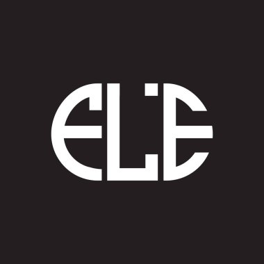 Siyah arka planda FLE harf logosu tasarımı. FLE yaratıcı harf logosu konsepti. FLE harf tasarımı.