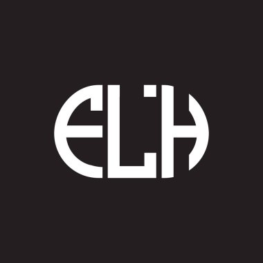 Siyah arkaplanda FLH harf logosu tasarımı. FLH yaratıcı harflerin baş harfleri logo kavramı. FLH harf tasarımı.